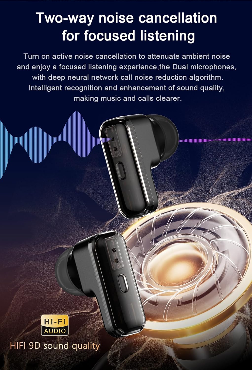 Military Smart Watch with Earbuds for Men Bluetooth Calling can Answer and Make Calls_3