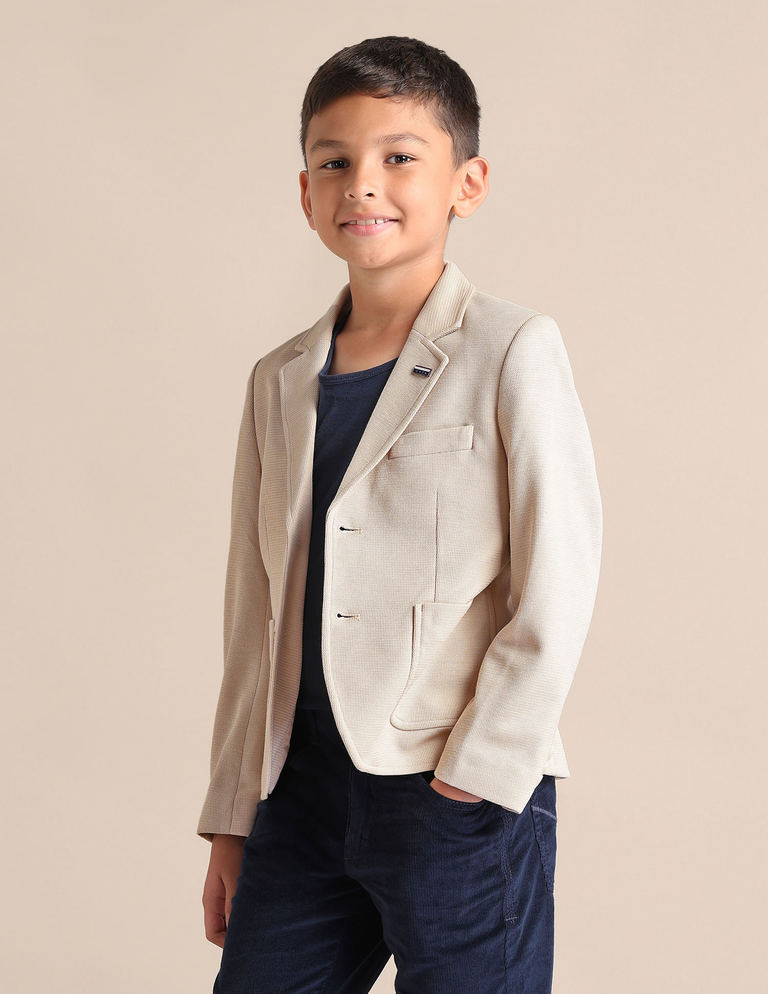 Kids Boys Casual Blazer Set  Blue