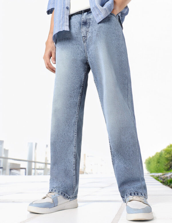 Men Washed Denim Jeans