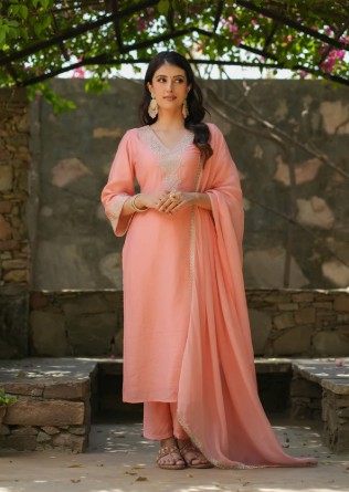 Straight Cut Cotton Suit