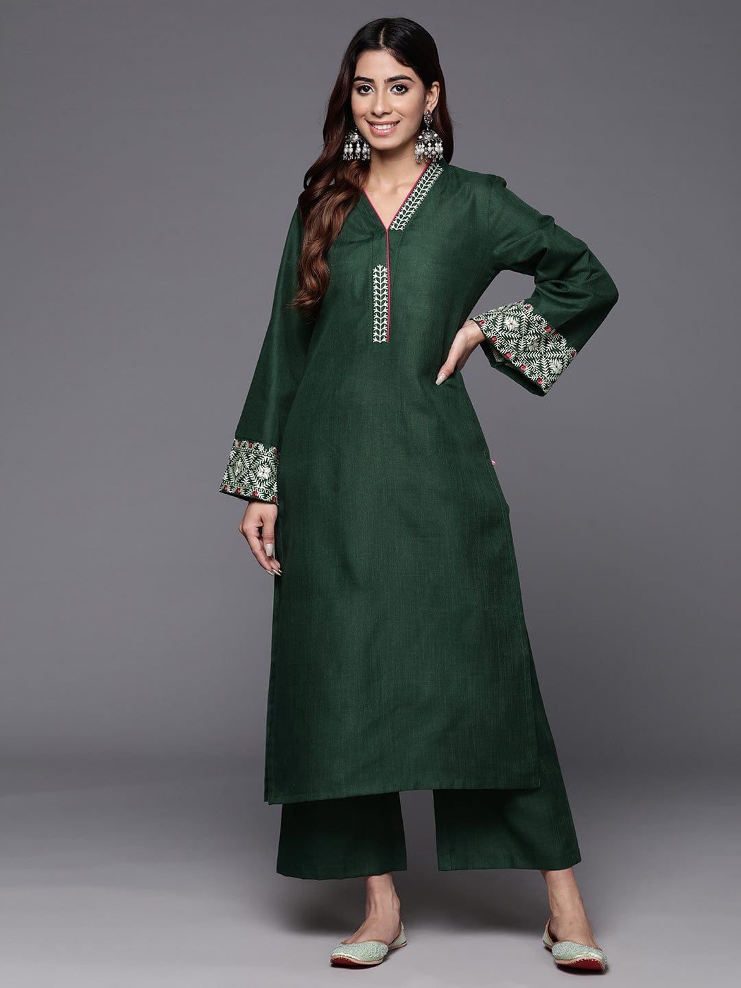 Women Bell Sleeve Suit Set