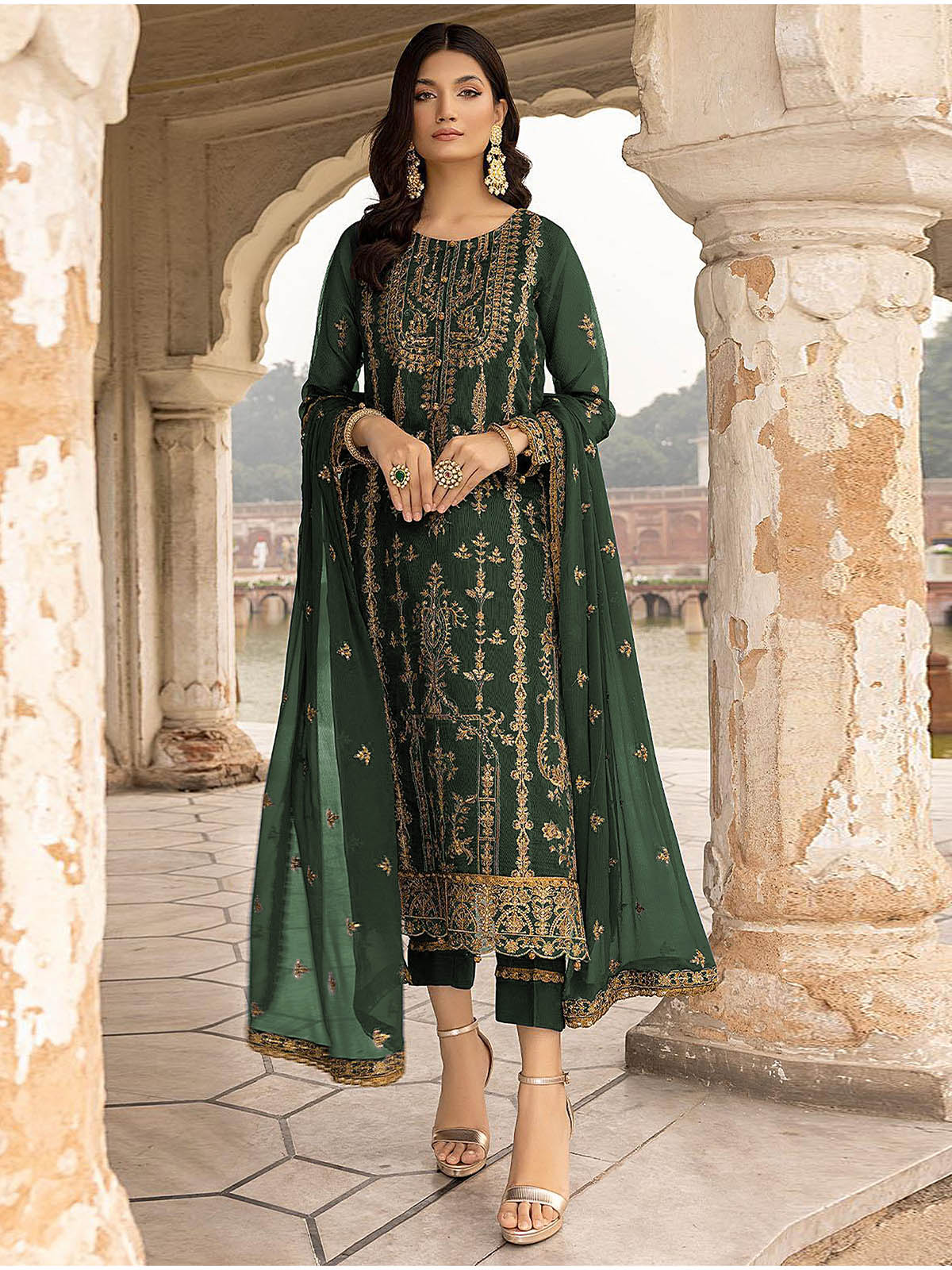 Women Embroidered Suit Set