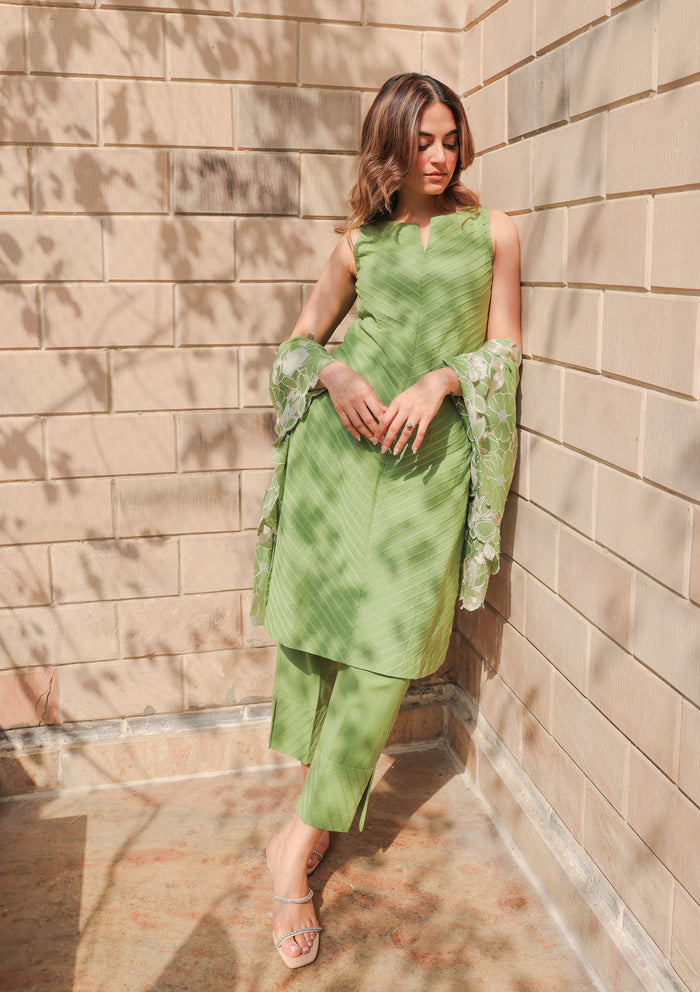 Women Layered Kurta Suit Set